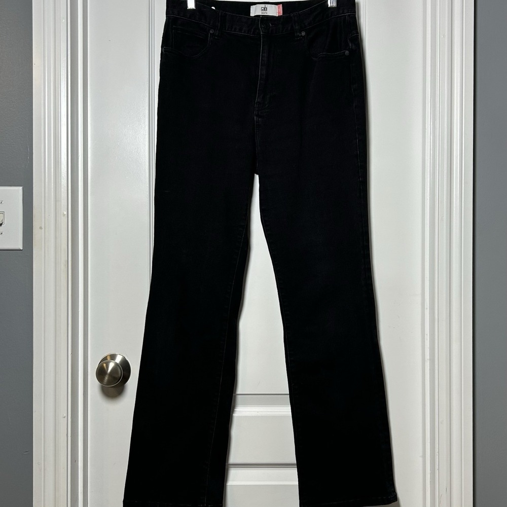 Cabi Jeans 5th Avenue Black Stretch Blend Denim High Rise‎ Bootcut Flare Jeans